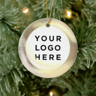 Décoration En Céramique Votre logo d'entreprise Noël personnalisé