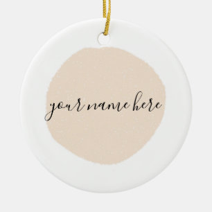 Décoration En Céramique Votre logo d'entreprise rose brosse