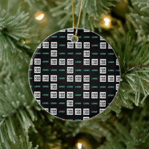 Décoration En Céramique Votre logo ou image   Zig Zag Motif avec deux imag