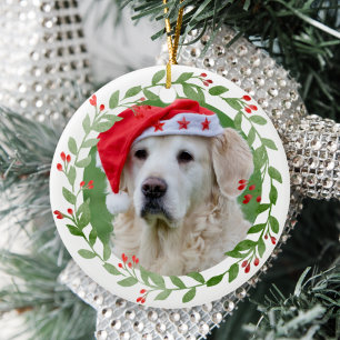 Décoration En Céramique Votre photo de chien 1er Noël à FurEver Accueil