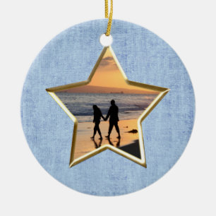 Décoration En Céramique Votre texte et photo : Cadre photo en forme d'étoi