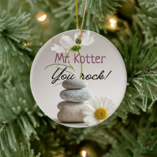Décoration En Céramique Vous déchirez ! Cadeau de Noël pour professeur de