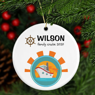 Décoration En Céramique Voyage de croisière en famille Keepsaké Noël