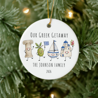 Décoration En Céramique Voyage personnalisé en Grèce pour la famille