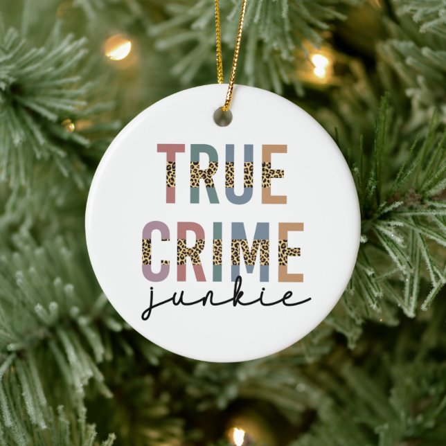 Décoration En Céramique Vrai crime Junkie | Crimes de meurtre montre l'amo (Arbre)