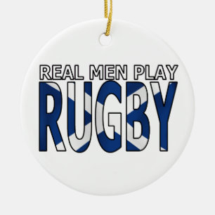 Décoration En Céramique Vrai rugby Ecosse de jeu d'hommes