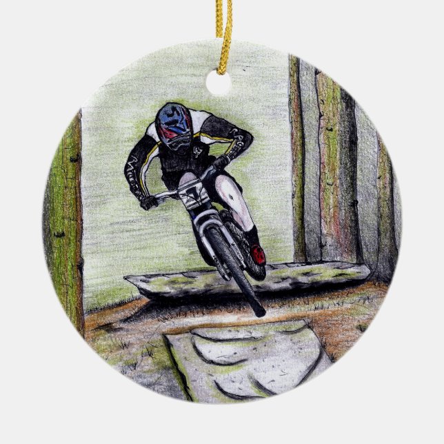 Décoration En Céramique VTT Llandegla mtb bmx (Devant)