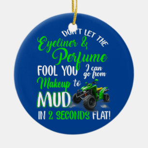 Décoration En Céramique VTT Quad Vélo Fille À Riding Pour Tous Les Terrain