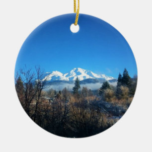 Décoration En Céramique Vue d'hiver à Mount Shasta, CA