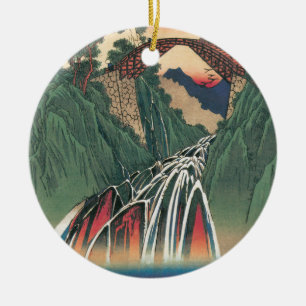 Décoration En Céramique Vue du pont sur la rivière Ina, Nojiri par Hiroshi