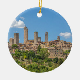 Décoration En Céramique Vue panoramique de San Gimignano Toscane Italie
