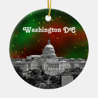 Décoration En Céramique Vue panoramique de Washington DC Ciel étoilé vert