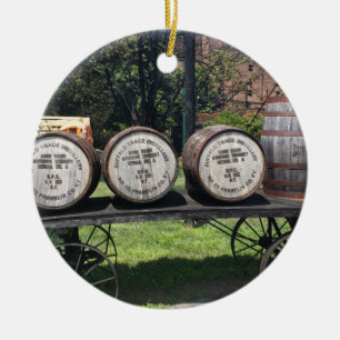 Décoration En Céramique Wagon d'antiquité aux Barils de Bourbon, Trace de 