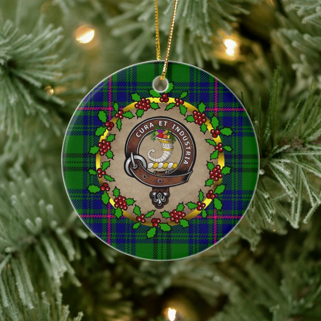 Décoration En Céramique Walker Clan Badge & Tartan Noël personnalisé (Arbre)