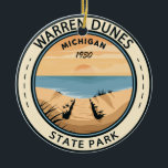 Décoration En Céramique Warren Dunes State Park Michigan Vintage<br><div class="desc">Warren Dunes State Park artwork design. The park's large sand dunes and lakeshore beaches make it one of the most popular of Michigan’s state parks</div>