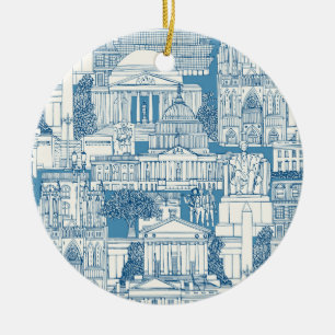 Décoration En Céramique Washington DC toile bleu