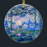 Décoration En Céramique Water Lilies, 1919, par Claude Monet,<br><div class="desc">Water Lilies,  1919 célèbre peinture de Claude Monet,  avec couleur coordonnée couleurs solides rose-violet et bleu Monet,  prêt à se mélanger et à se marier.</div>