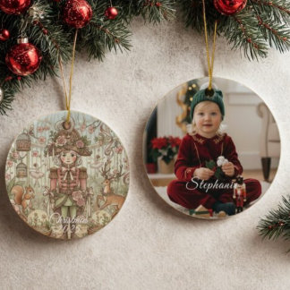 Décoration En Céramique Watercolor Coquette Nutcracker Photo