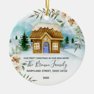 Décoration En Céramique Watercolor Our First Christmas in our new home