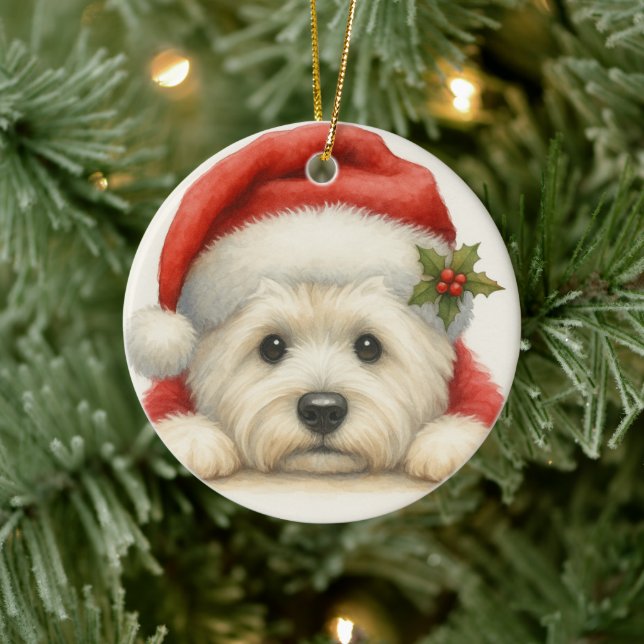 Décoration En Céramique Westie mignon (Arbre)