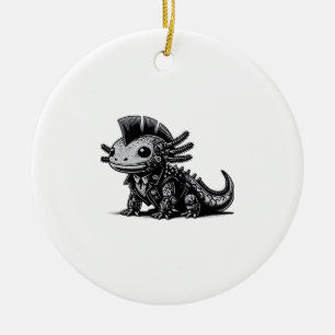 Décoration En Céramique Whimsigoth Cyborg Axolotl Classe d'Art Vintage