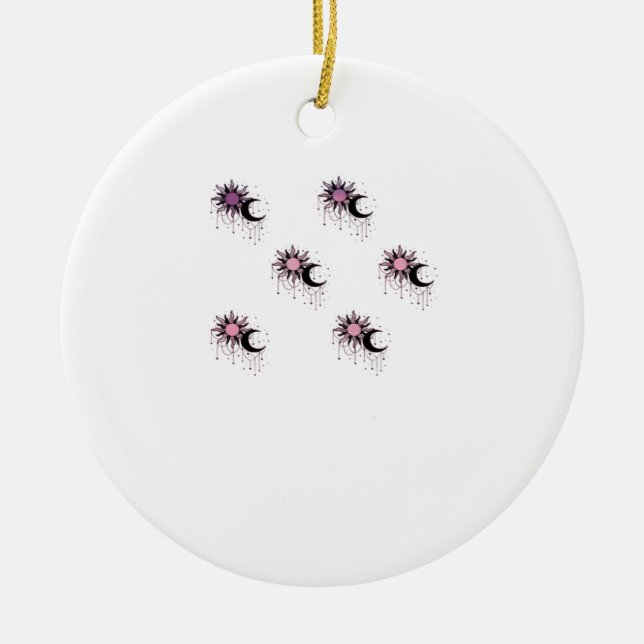Décoration En Céramique Whimsigoth Sun Moon Witchy (Devant)