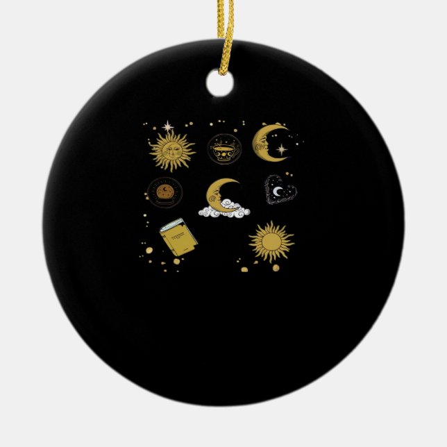 Décoration En Céramique Whimsigoth Sun Moon Witchy Classic (Devant)