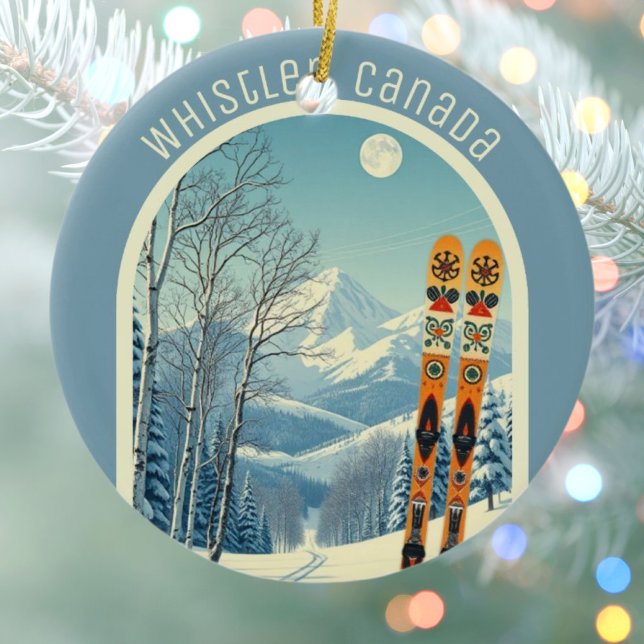 Décoration En Céramique Whistler British Columbia Canada ski souvenir  (Créateur téléchargé)