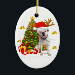 Décoration En Céramique White Boxer Dog Christmas Lights Tree Santa hat<br><div class="desc">Parfait vend idéa for dog owners and dog lovers. Do you love your boxers ? This item veut faire show your love for the boxer dog with a cool and funny design. Perfect venin for dog lovers, Christmas, mother's day, father's day, and birthdays for all the boxer dog owners in...</div>