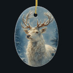 Décoration En Céramique White Stag Portrait Mysar Winter Art<br><div class="desc">Immergez-vous dans la magie de l'hiver avec ce portrait mystique d'un cerf blanc. Entourée d'un paysage enneigé serein,  la créature majestueuse est un symbole d'élégance et de tranquillité,  faisant de cette oeuvre un complément parfait à la collection ou à la décoration hivernale des amoureux de la nature.</div>