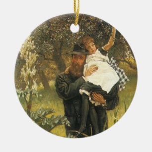 Décoration En Céramique Widower par Tissot, Vintage de l'art du Portrait d