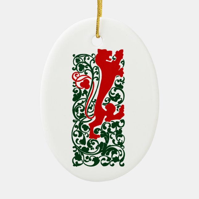 Décoration En Céramique Will Bradley Heraldic Lion (Devant)