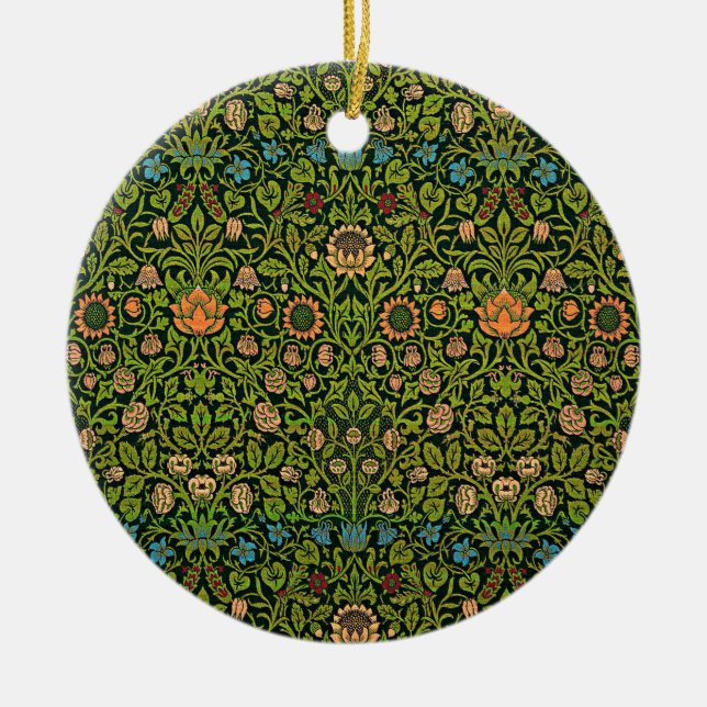 Décoration En Céramique William Morris - Ancolie, vert foncé, (Devant)