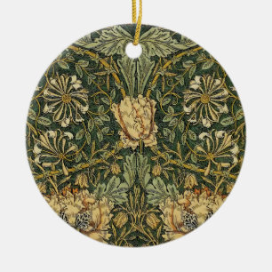Décoration En Céramique William Morris Honeysuckle Vert Floral
