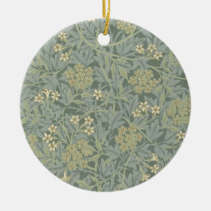 Décoration En Céramique William Morris Jasmine Bleu Vert Art Botanique