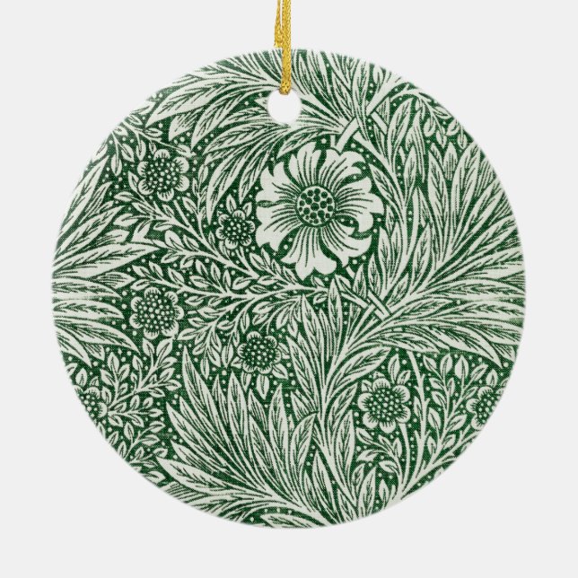 Décoration En Céramique william morris marigold vert floral fleur (Dos)