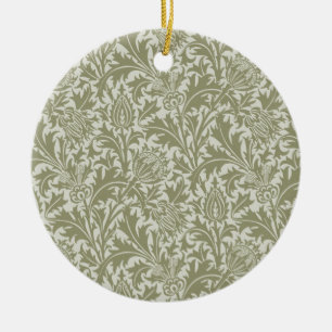 Décoration En Céramique William Morris Thistle Sage Green Motif