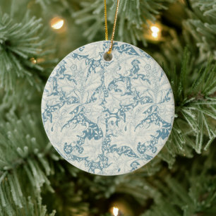 Décoration En Céramique William Morris Wallflower bleu damas floral