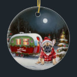 Décoration En Céramique Winter French Bulldog Caravan Christmas Adventure<br><div class="desc">Laissez-vous tenter par la magie d'une nuit d'hiver enneigée alors qu'une caravane glisse gracieusement à travers le paysage illuminé par la lune. La beauté sereine de la neige scintillante et l'éclat enchanteur de la lune créent une scène captivante, promettant une aventure de Noël inoubliable remplie de chaleur, de joie et...</div>