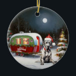 Décoration En Céramique Winter Great Dane Caravan Christmas Adventure<br><div class="desc">Laissez-vous tenter par la magie d'une nuit d'hiver enneigée alors qu'une caravane glisse gracieusement à travers le paysage illuminé par la lune. La beauté sereine de la neige scintillante et l'éclat enchanteur de la lune créent une scène captivante, promettant une aventure de Noël inoubliable remplie de chaleur, de joie et...</div>