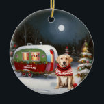 Décoration En Céramique Winter Labrador Caravan Christmas Adventure<br><div class="desc">Laissez-vous tenter par la magie d'une nuit d'hiver enneigée alors qu'une caravane glisse gracieusement à travers le paysage illuminé par la lune. La beauté sereine de la neige scintillante et l'éclat enchanteur de la lune créent une scène captivante, promettant une aventure de Noël inoubliable remplie de chaleur, de joie et...</div>