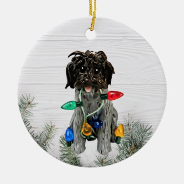 Décoration En Céramique Wirehaired Pointing Griffon Ceramic Ornament (Devant)