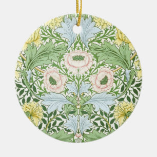 Décoration En Céramique Wm Morris Myrtle Floral Art Nouveau Lumineux