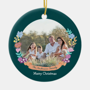 Décoration En Céramique Wonderland Dreamer fleurs wreath_green