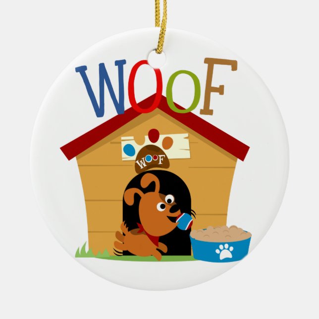 Décoration En Céramique Woof Dog (Devant)