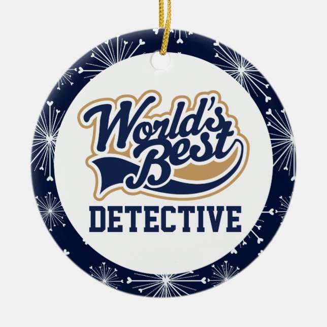 Décoration En Céramique World Best Detective Cadeau (Devant)
