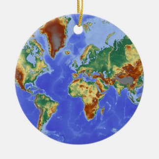 Décoration En Céramique World Geographic International Map