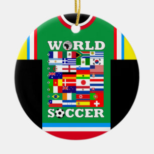 Décoration En Céramique World Soccer Flags Jersey Orament