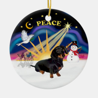 Décoration En Céramique X-Sunrise - Dachshund Tan Noir