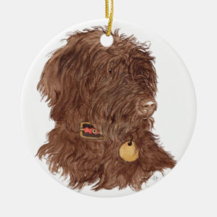 Décoration En Céramique Xena le chocolat Labradoodle